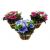 Artificial flowers in pots rose 3 colors