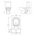 Toilet bowl compact Cersanit Monolith Clean On 011 3/5 DPL EO slim