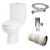 Toilet bowl AM.PM Joy C858607SC + corrugation + hose + valve