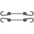 Rubber cord with hooks Bradas BCH2-08040GY-B 0.8x40 cm 2 pcs