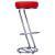 Bar chair chrome Zeta Neapole 36 red