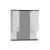 Шкафчик с зеркалом Denko Trend 80 белый/антрацит серый