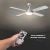 Chandelier ceiling fan V-TAC 2xE27 7918 60W