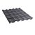 Metal tile 0.45x1180x2000 mm 2.36 m² Wrinkle gray