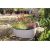 Outdoor plastic pot Scheurich Wave Globe Jardiniere 253/58 TAUPE GRANIT