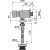 Button urinal flushing valve Alcadrain ATS001