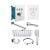 Concealed shower system Rubineta chrome Thermo-3F-Olo SQ 625040