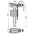 Toilet filling mechanism side Alca Drain A160-1/2"