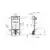 Installation system for suspended toilet Alcadrain AM101/1120