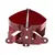 Square downpipe holder 0.50x80x365 burgundy