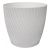 Flower pot with saucer FORM PLASTIC Mika 19 white