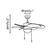 Chandelier fan FARO PALAO brown E14 1x40W Ø820mm