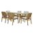 Wooden furniture set Gardenline Jack Dining Table 1700x900x750H mm
