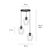 Hanger EMIBIG Istar Premium 3 E27 3x MAX 60W black transparent