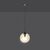 Pendant EMIBIG Cosmo 1 E14 1x MAX 40W black honey