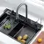 Kitchen sink multifunctional Lefton P31-B 75x45 cm Black