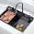 Kitchen sink multifunctional Lefton P31-B 75x45 cm Black