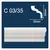 Plinth skirting board Solid С03/35 white 2 m