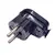 Plug Timex angled with backlight 16A 250V black Uni-Schuko