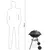 Charcoal grill A105 44 cm