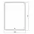 Mirror Silver Mirrors Steve 685x915 mm, touch switch