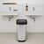 Trash can Rotho TWIST 50l silver