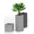 Горшок пластиковый уличный Scheurich 240/48 C-Cube Stony grey 11 л