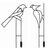 მცენარის საყრდენი Lamela Bird plant supports - black H-45