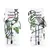 მცენარის საყრდენი Lamela 550 bird plant supports - black