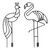 Plant support Lamela 550 bird plant supports - black
