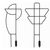 მცენარის საყრდენი Lamela Geometric plant supports - black H-45