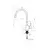 Kitchen faucet with silicone spout Rubineta FLEXY-33 (GD)