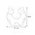 Игрушка кость для собаки Flamingo с ароматом курицы HORSESHOE 12см