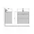 აბაზანის ტუმბო ხელსაბნით Polo Loft 80-U grey/white Cosmo 80 სმ
