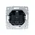 Розетка IEK BRITE 1 16A заземление PCbsh10-3-44-BrB черный крышка