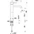 Washbasin faucet KFA Neda black with Click-Clack siphon