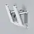 Double towel hook AM.PM Inspire V2.0 chrome A50A35600