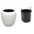 ქოთანი ყვავილის Lamela Flower pot GAJA 400 short - white