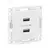 მექანიზმი როზეტი EKF Stockholm  USB 2  2.1А თეთრი