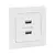 მექანიზმი როზეტი EKF Stockholm  USB 2  2.1А თეთრი
