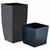Pot plastic Aleana Kvadro 27x27x51cm granite