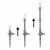 Sprinkler adjustable 0-360°, with valve and extension Bradas White Line WL-Z07