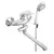 აბაზანის შემრევი Rubineta Prince P-12/C Star Chrome