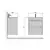აბაზანის ტუმბო ხელსაბნით Polo Loft 60-U grey/white Cosmo 60 სმ
