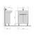 Bathroom furniture with washbasin Dacota Craft 60 wood Runa 60 cm