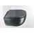 Wall mounted toilet bowl with lid GALASSIA Dream Matt Black 52x36 cm
