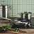 Pot with glass lid Ambition Acero 60829 34cm 22l