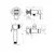 Mixer for bidet built-in Rubineta Modena
