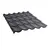 Metal tile 0.45x1180x2000 mm 2.36 m² Wrinkle gray