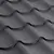 Metal tile 0.45x1180x2000 mm 2.36 m² Wrinkle gray
